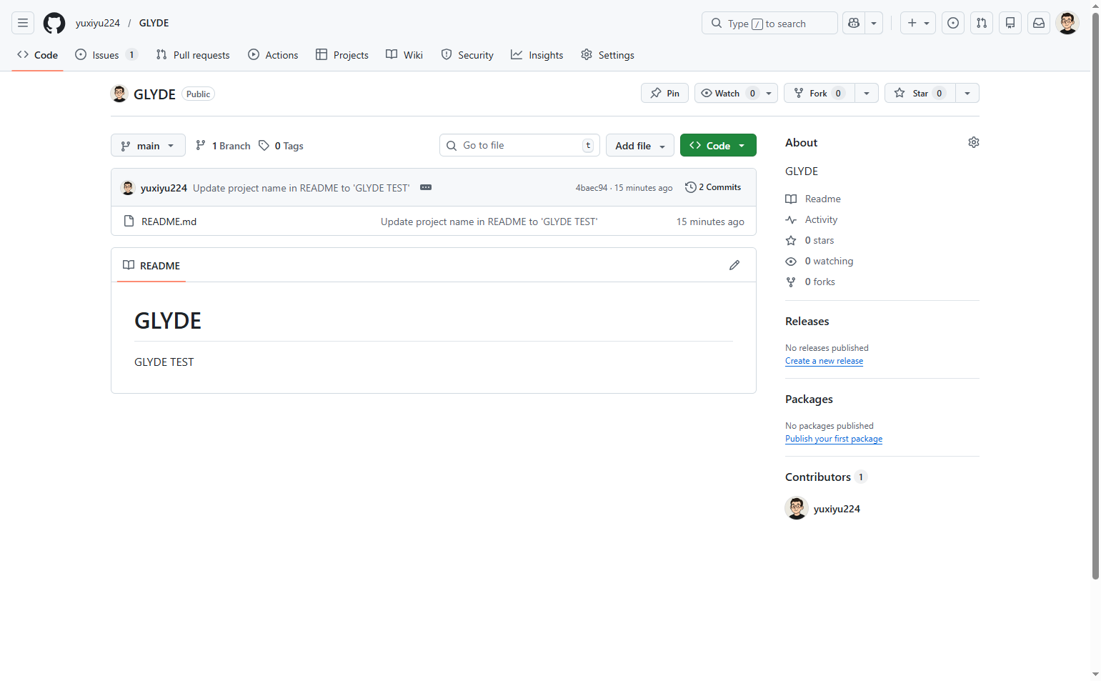 Navigate to the GLYDE repository