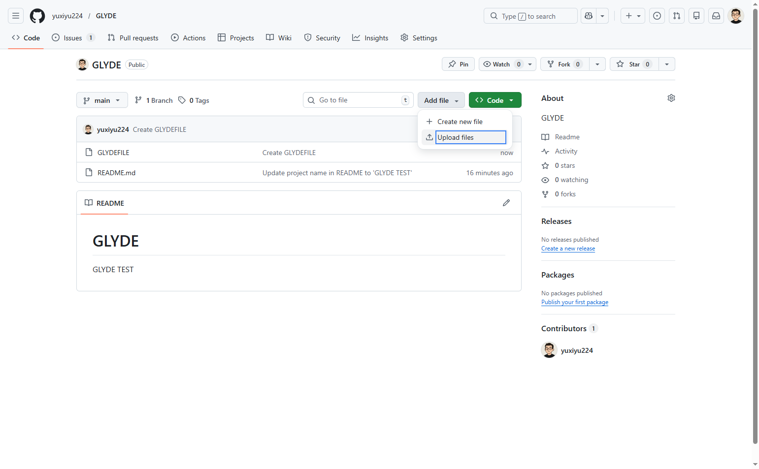 Select Upload files option