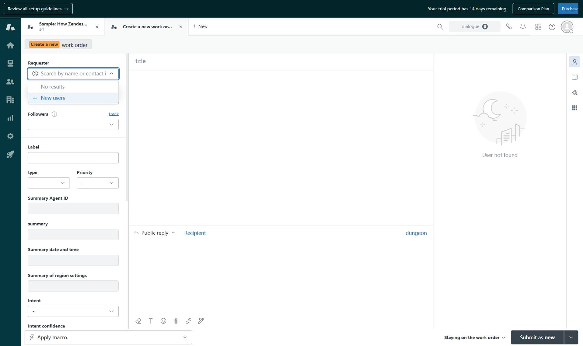 Select New users option