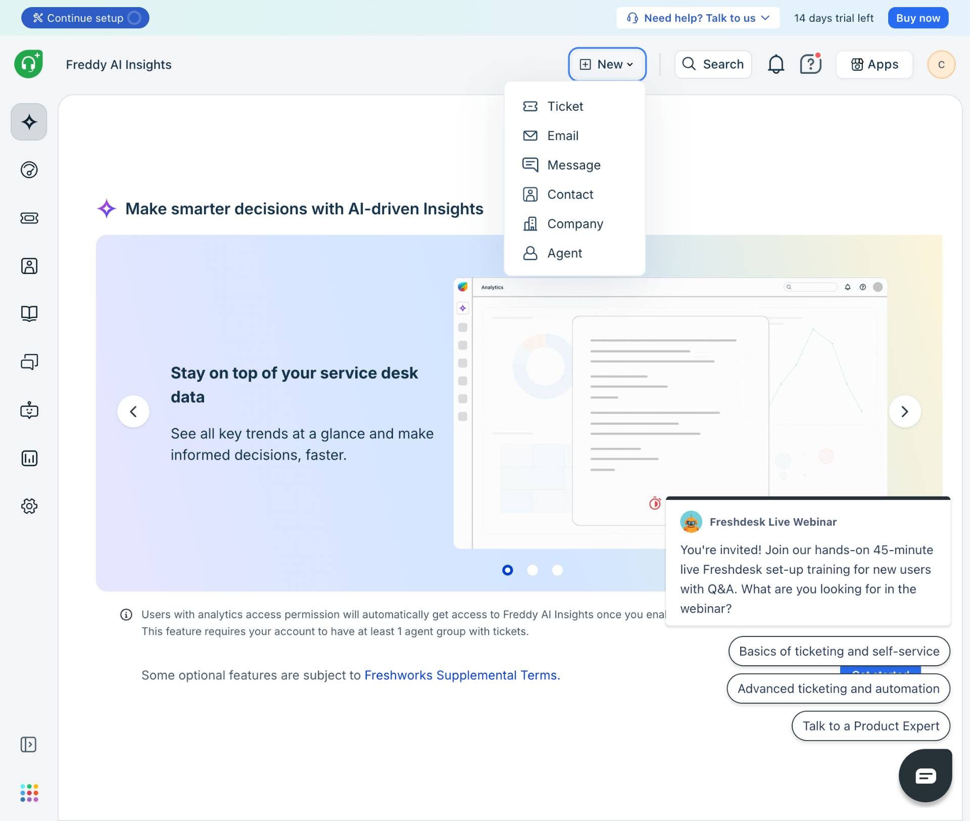 Navigate to Freshdesk helpdesk