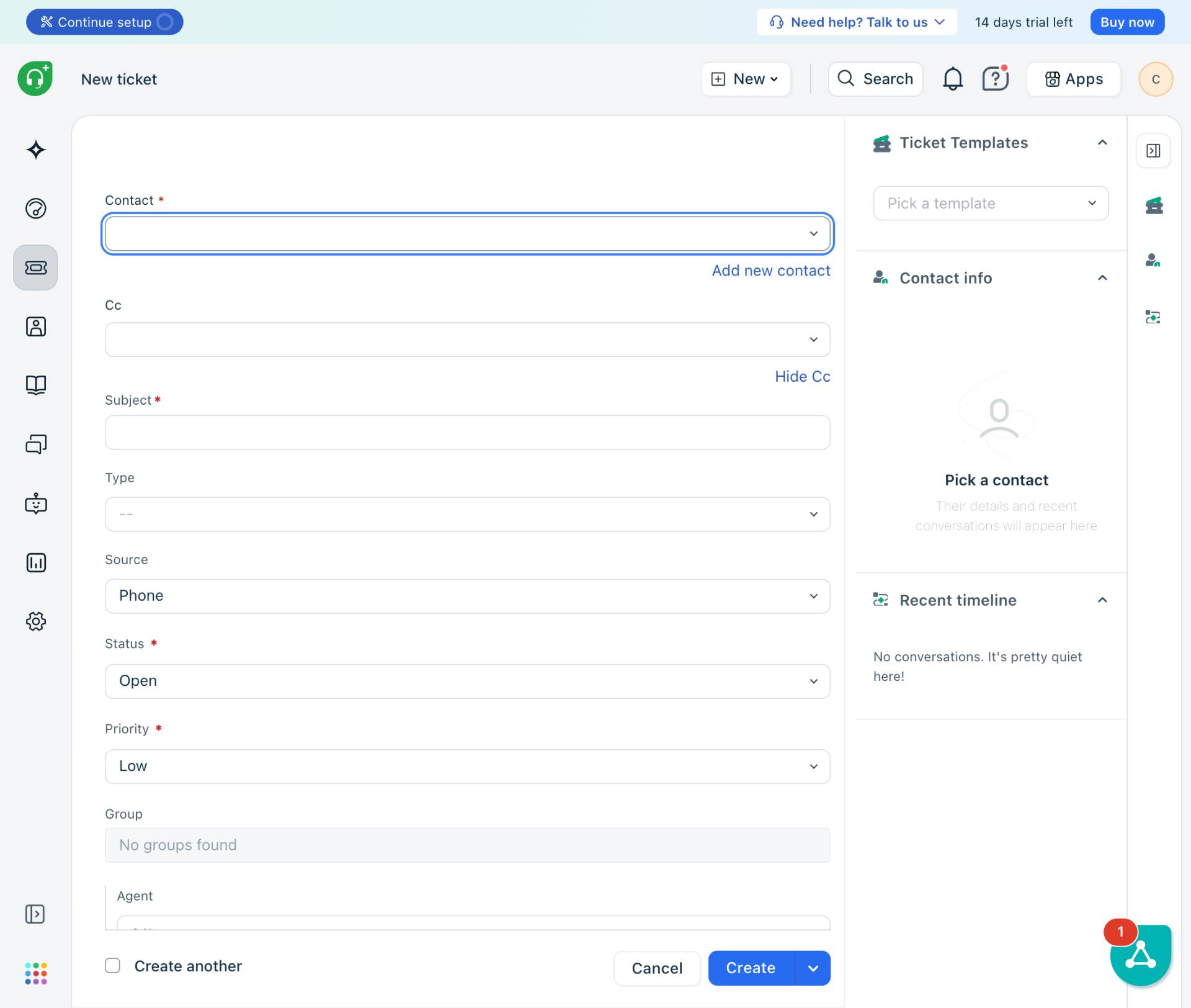 Open Contact Selection