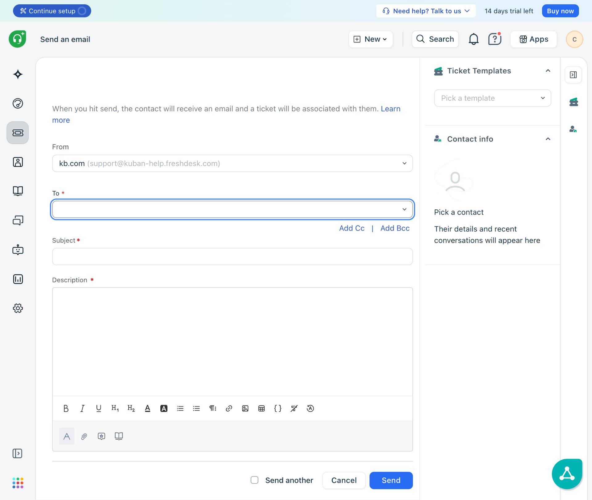 Select Email option