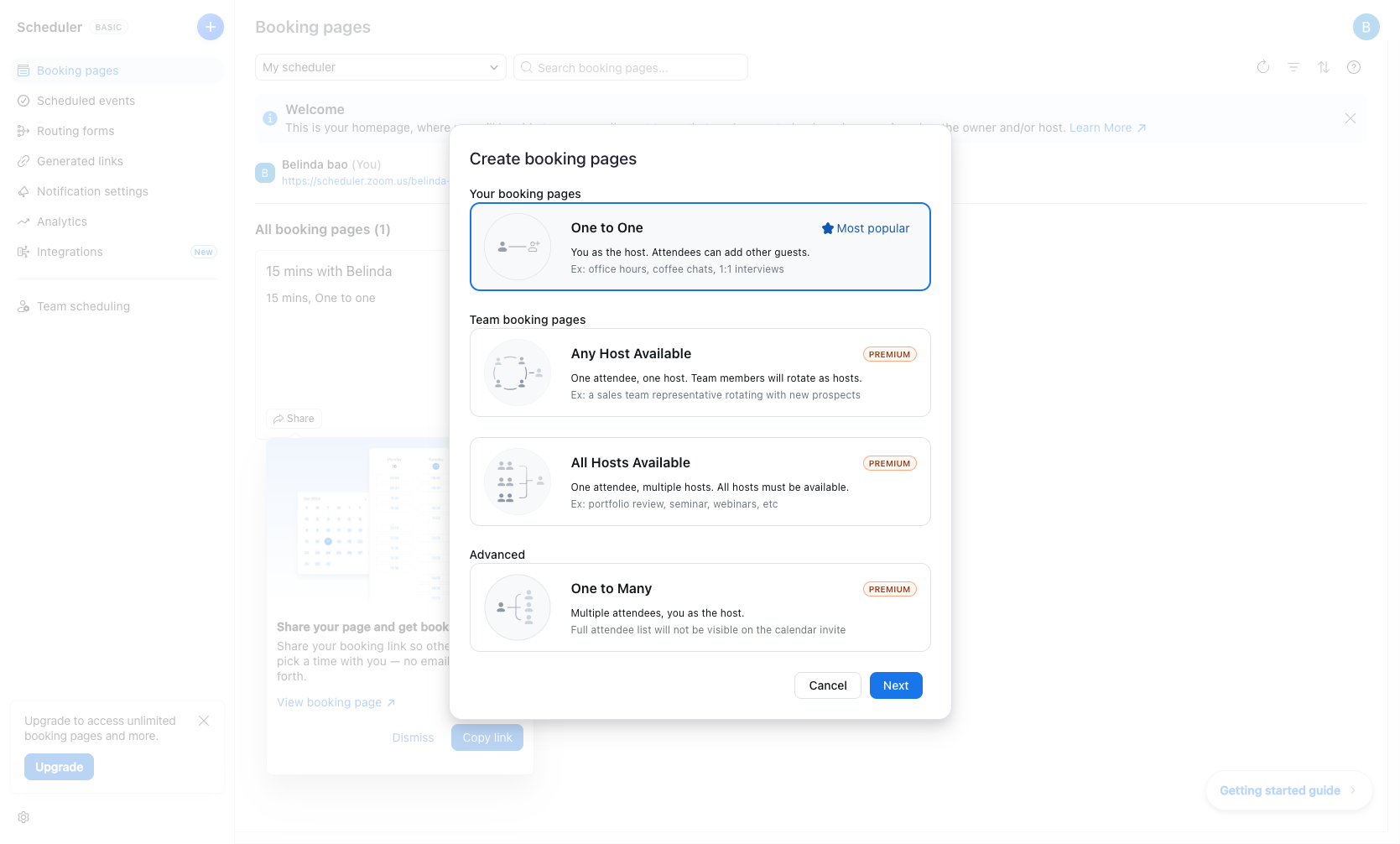 Select Appointment Type