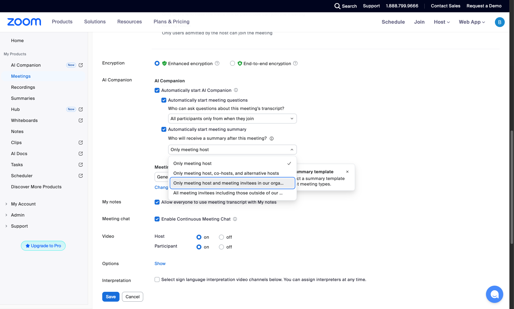 Set meeting questions access