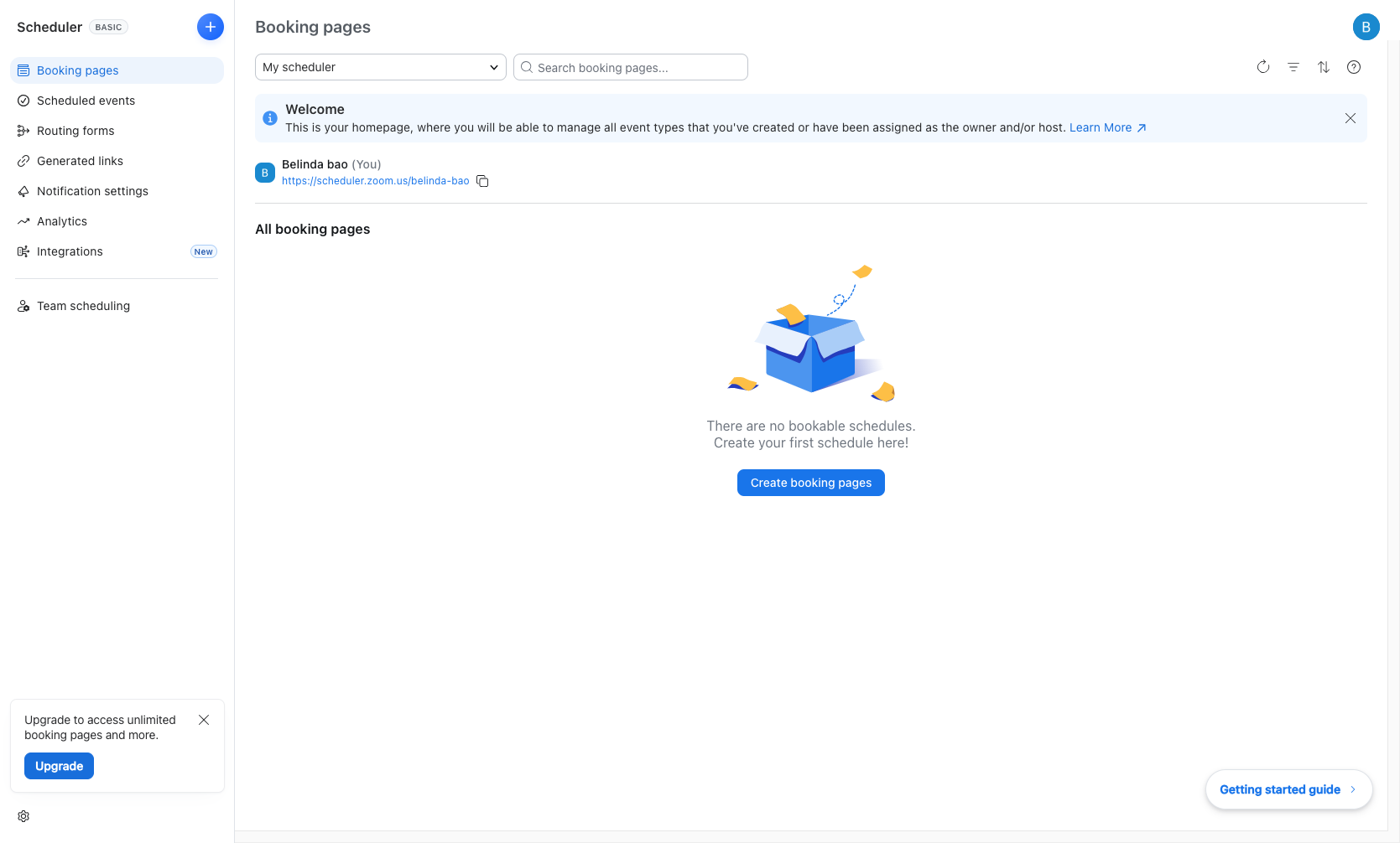 Access Booking Pages