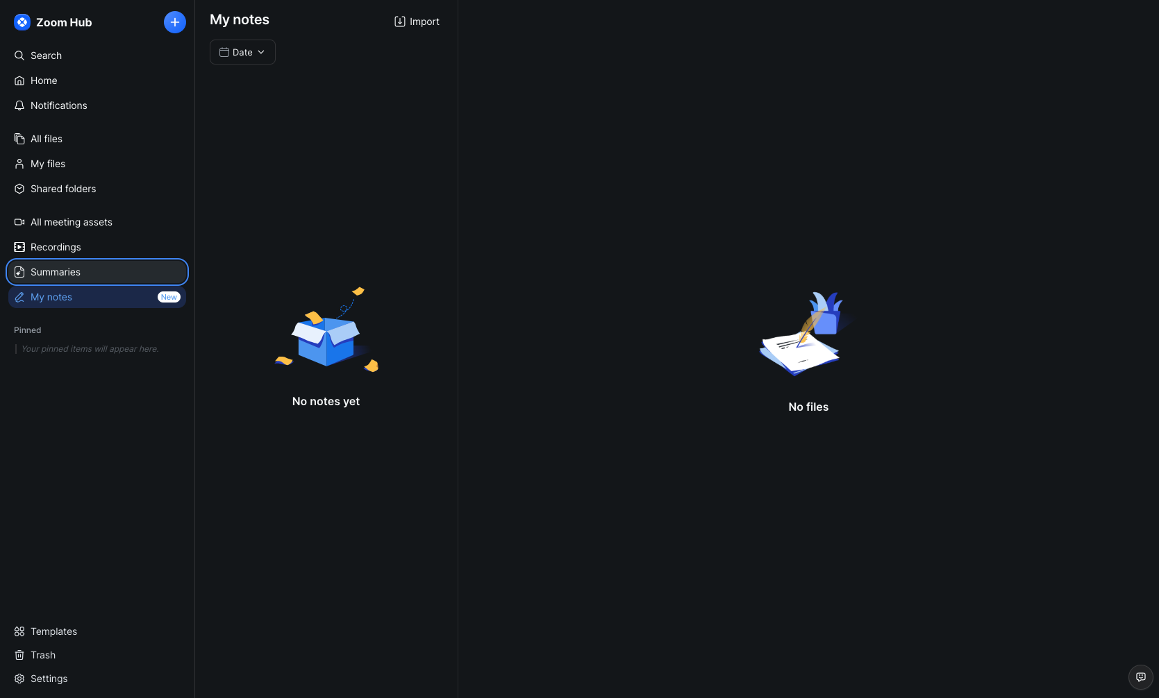 Navigate to My notes section