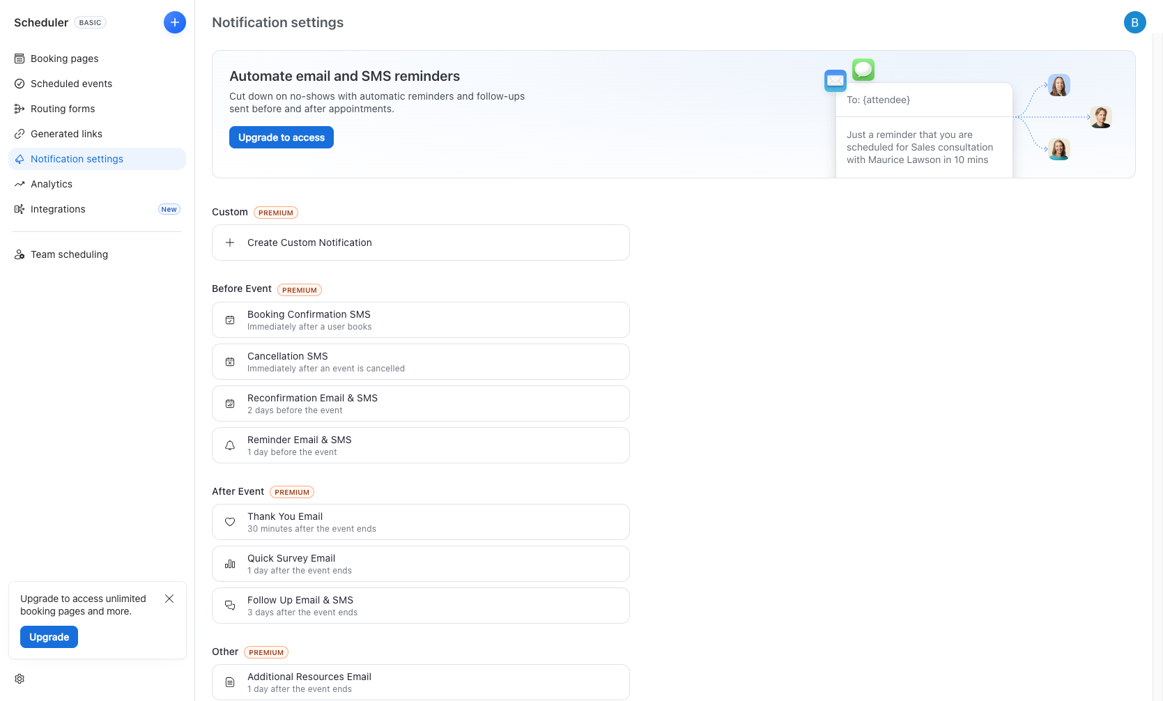 Access Notification Settings
