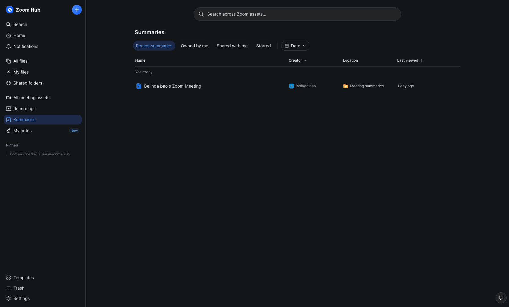 Access cloud recordings