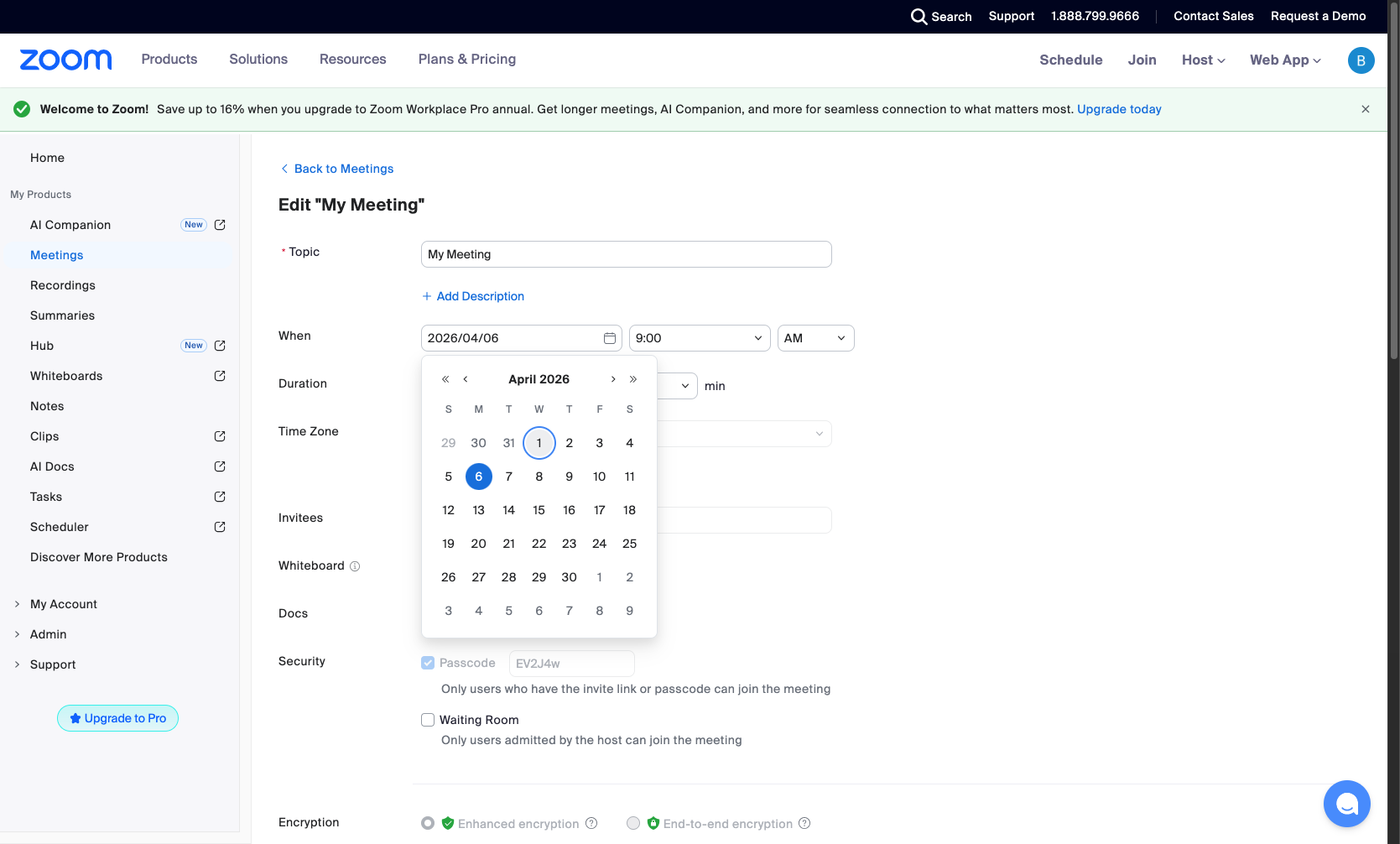 Change the meeting date