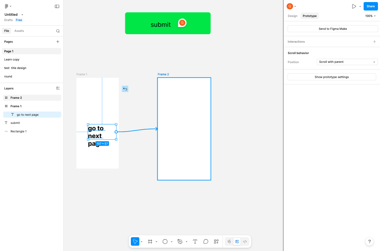 Create a prototype connection