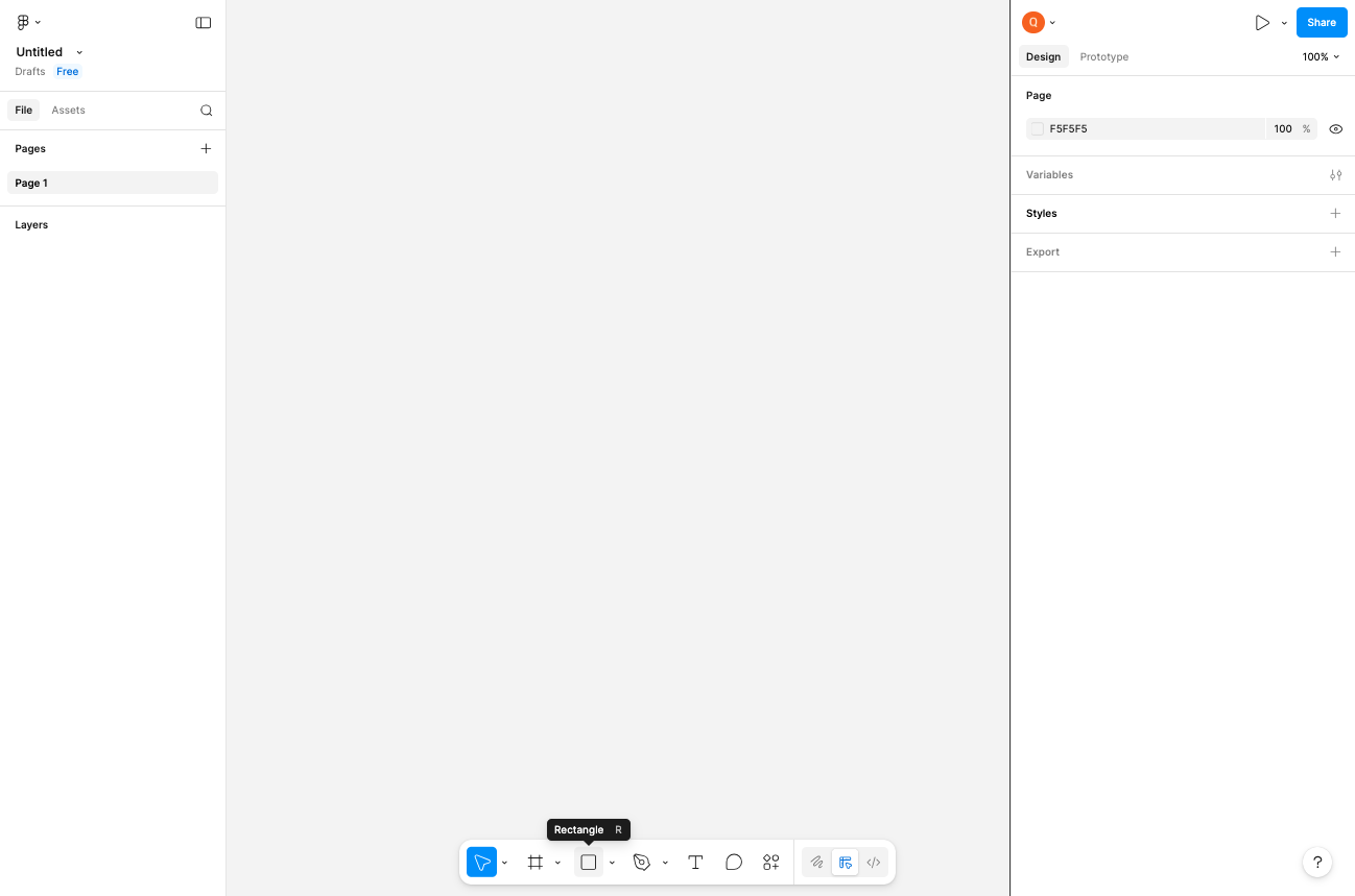 Select the Rectangle tool