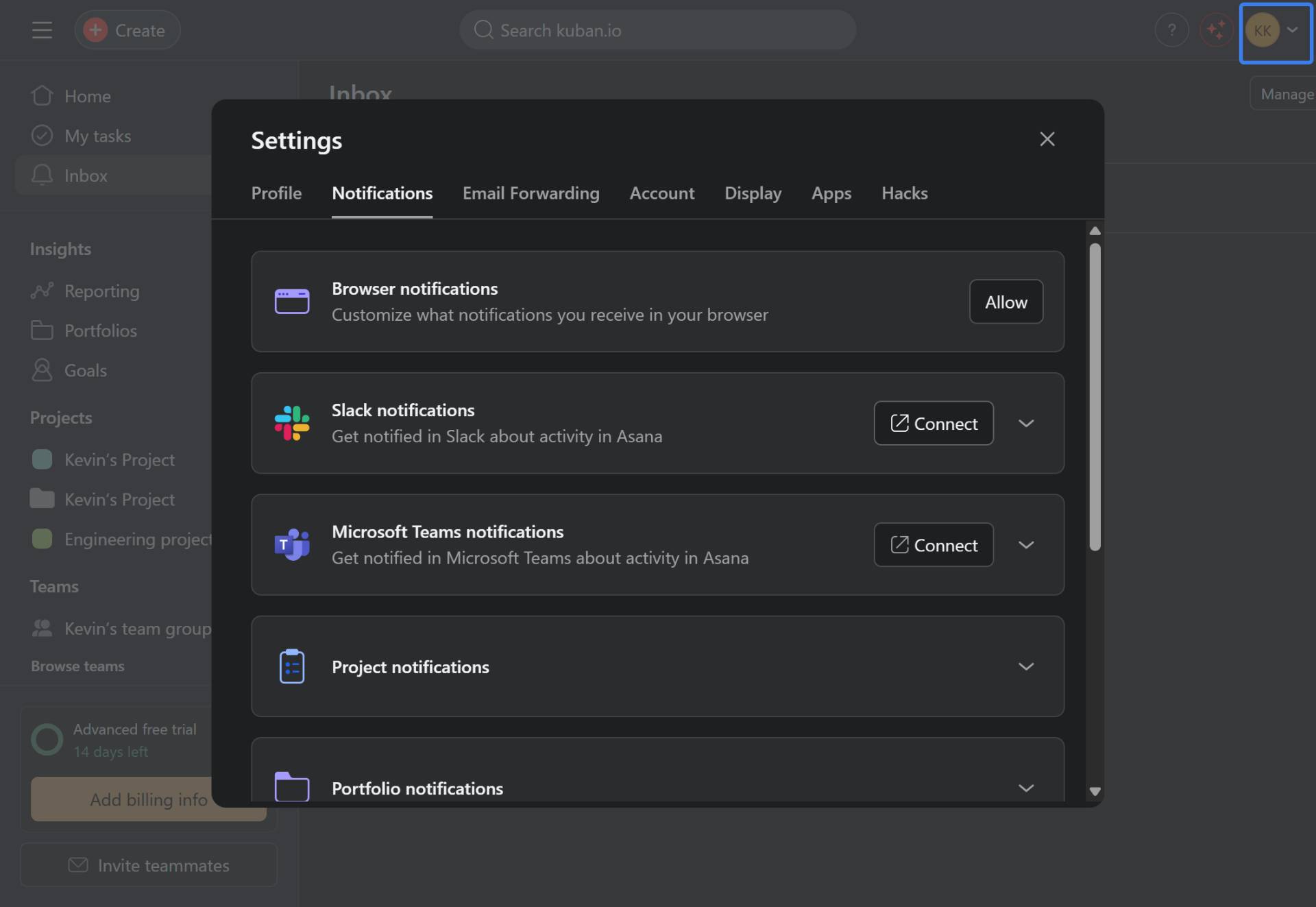 Connect Microsoft Teams notifications