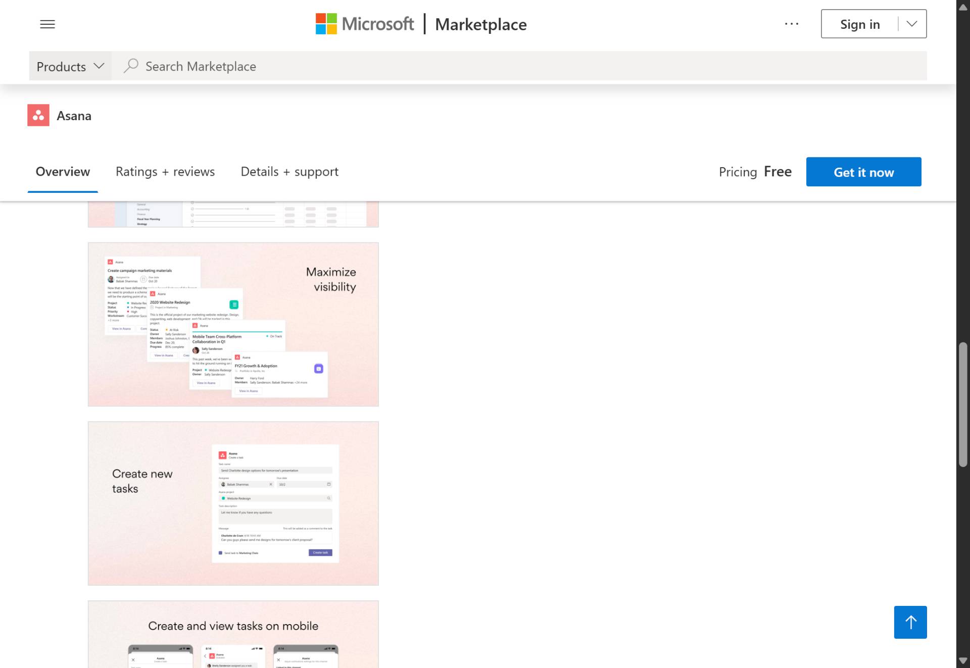 Install Asana from Microsoft Marketplace